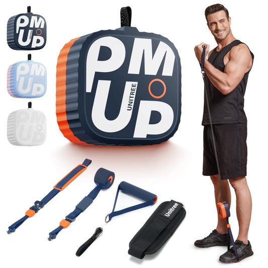 Unitree Pump Portable Home Gym Pump 4.4-44lbs Adjustable Resistance Cable Machine, Pump(Blue Orange) - Roesports