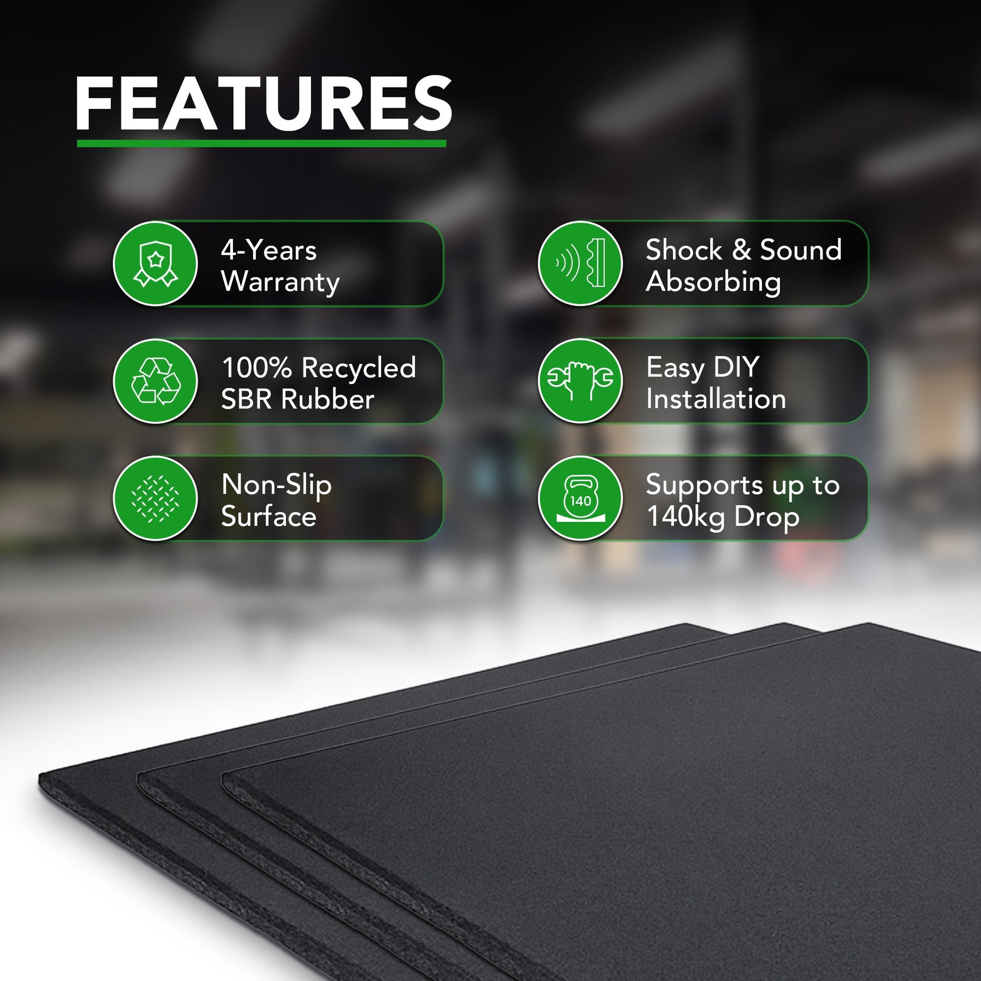 20mm Heavy-Duty Rubber Gym Flooring with Smooth Top – UK’s Best Rated - roesports