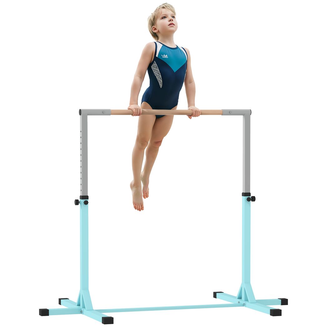 HOMCOM Adjustable Kids Gymnastics Bar Horizontal Training Steel - Roesports
