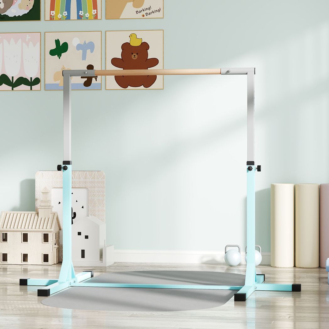 HOMCOM Adjustable Kids Gymnastics Bar Horizontal Training Steel - Roesports