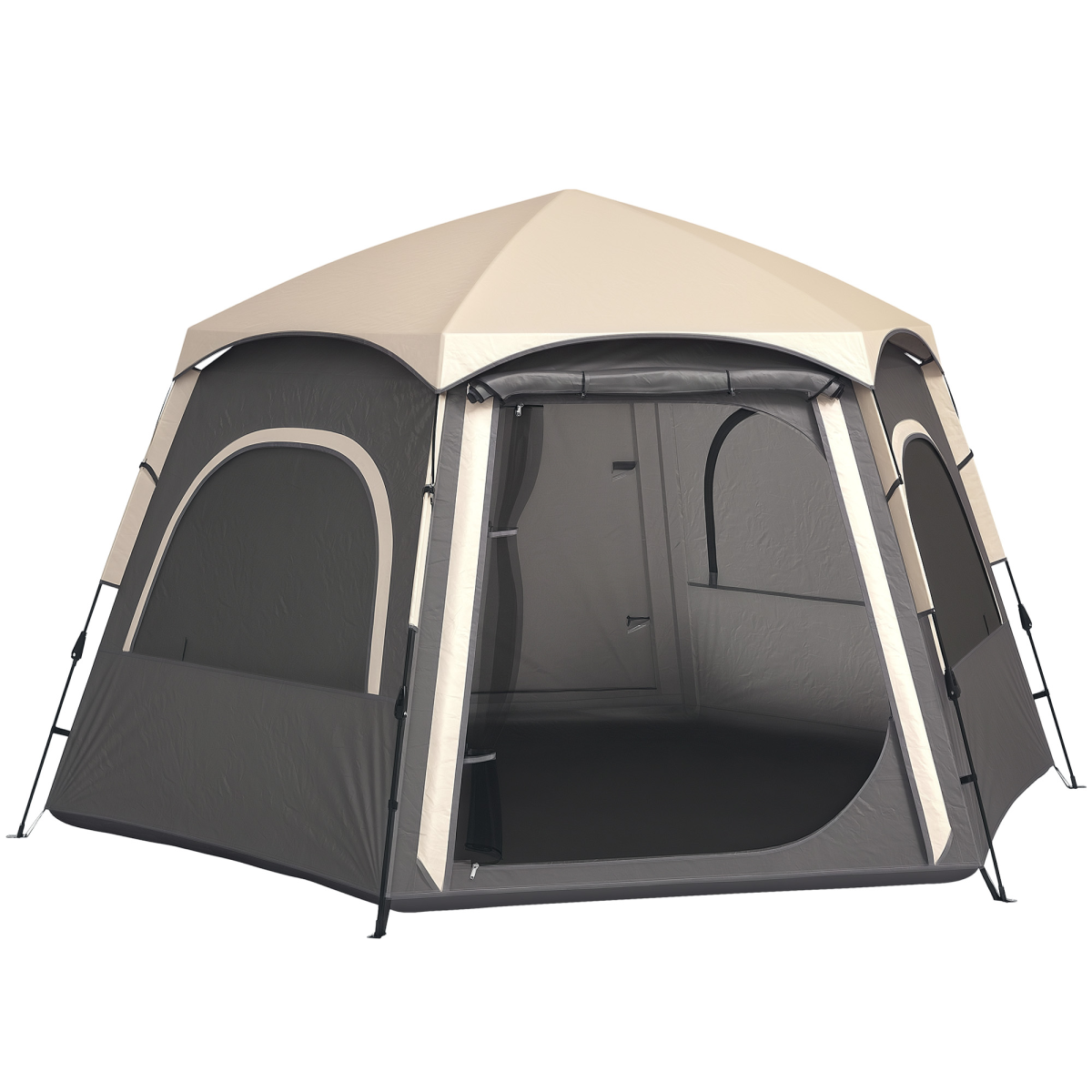 Outsunny Instant Camping Tent, 4 Person Easy Setup Dome Tent - Roesports