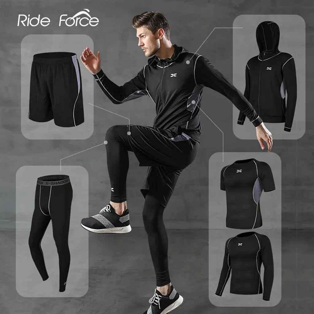 Men Gym Fitness Compression Suit for Running, Jogging, and Workout Sports Wear - roesports