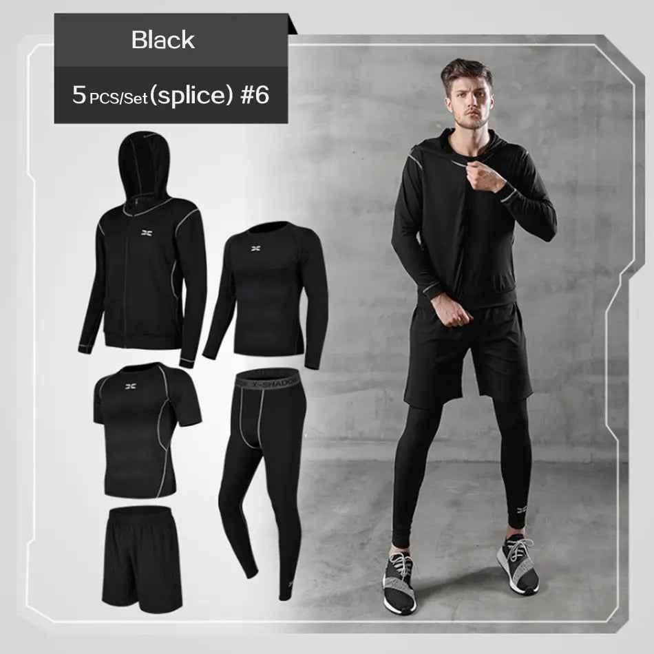 Men Gym Fitness Compression Suit for Running, Jogging, and Workout Sports Wear - roesports
