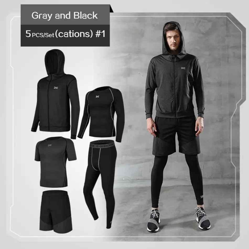 Men Gym Fitness Compression Suit for Running, Jogging, and Workout Sports Wear - roesports