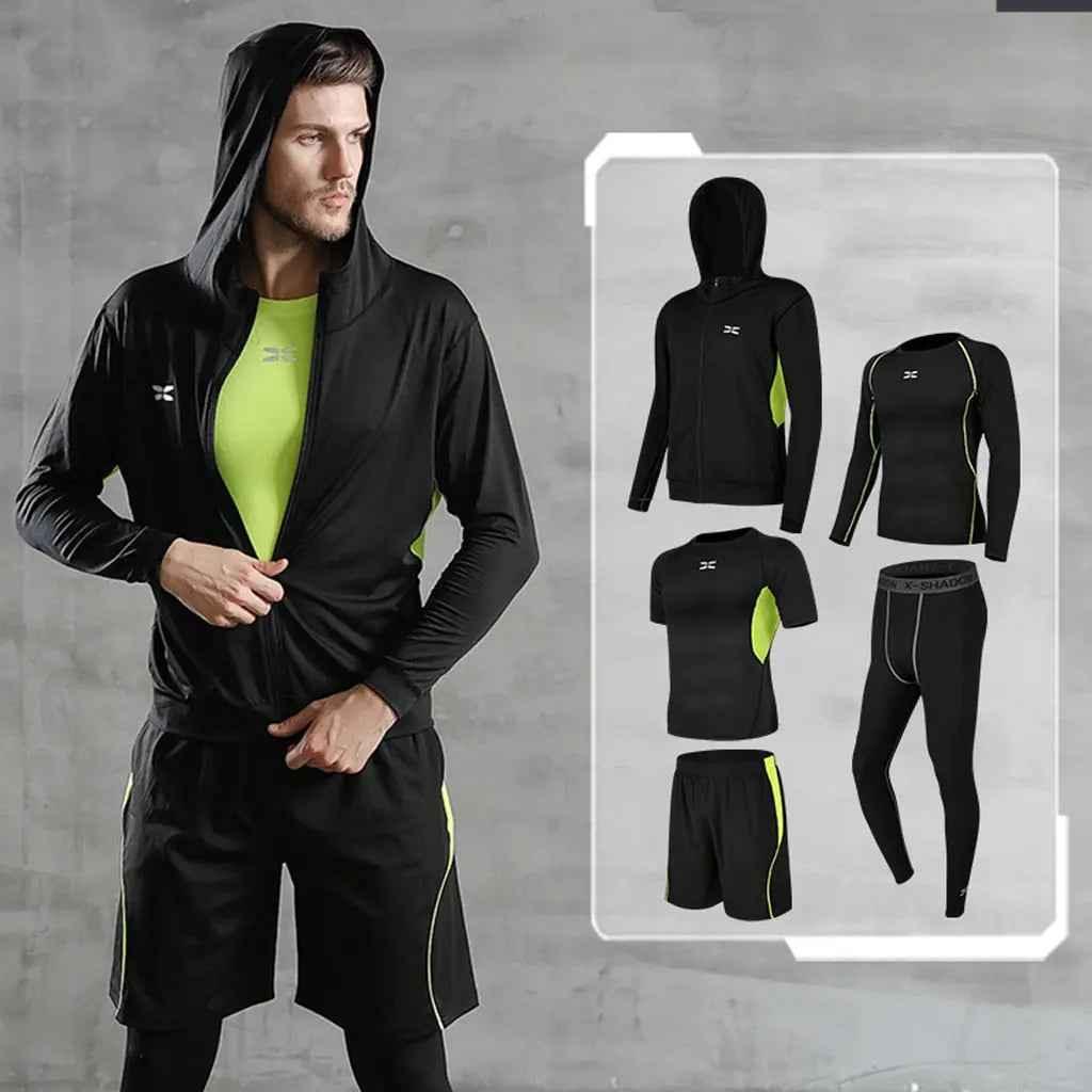 Men Gym Fitness Compression Suit for Running, Jogging, and Workout Sports Wear - roesports
