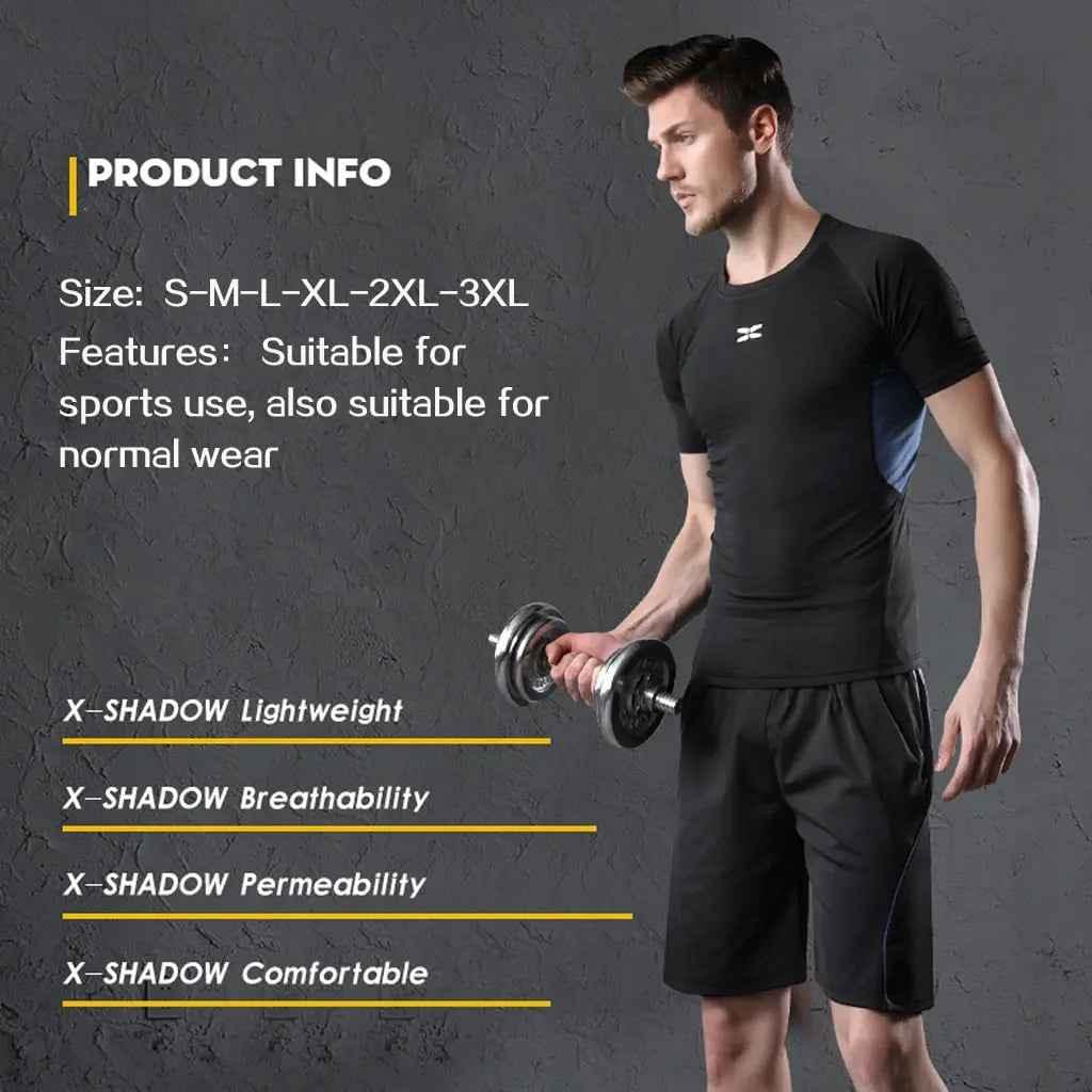 Men Gym Fitness Compression Suit for Running, Jogging, and Workout Sports Wear - roesports