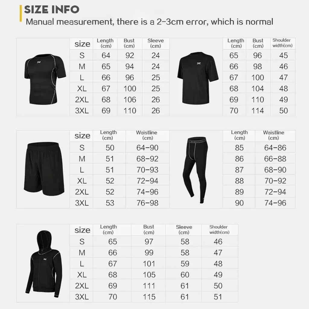 Men Gym Fitness Compression Suit for Running, Jogging, and Workout Sports Wear - roesports