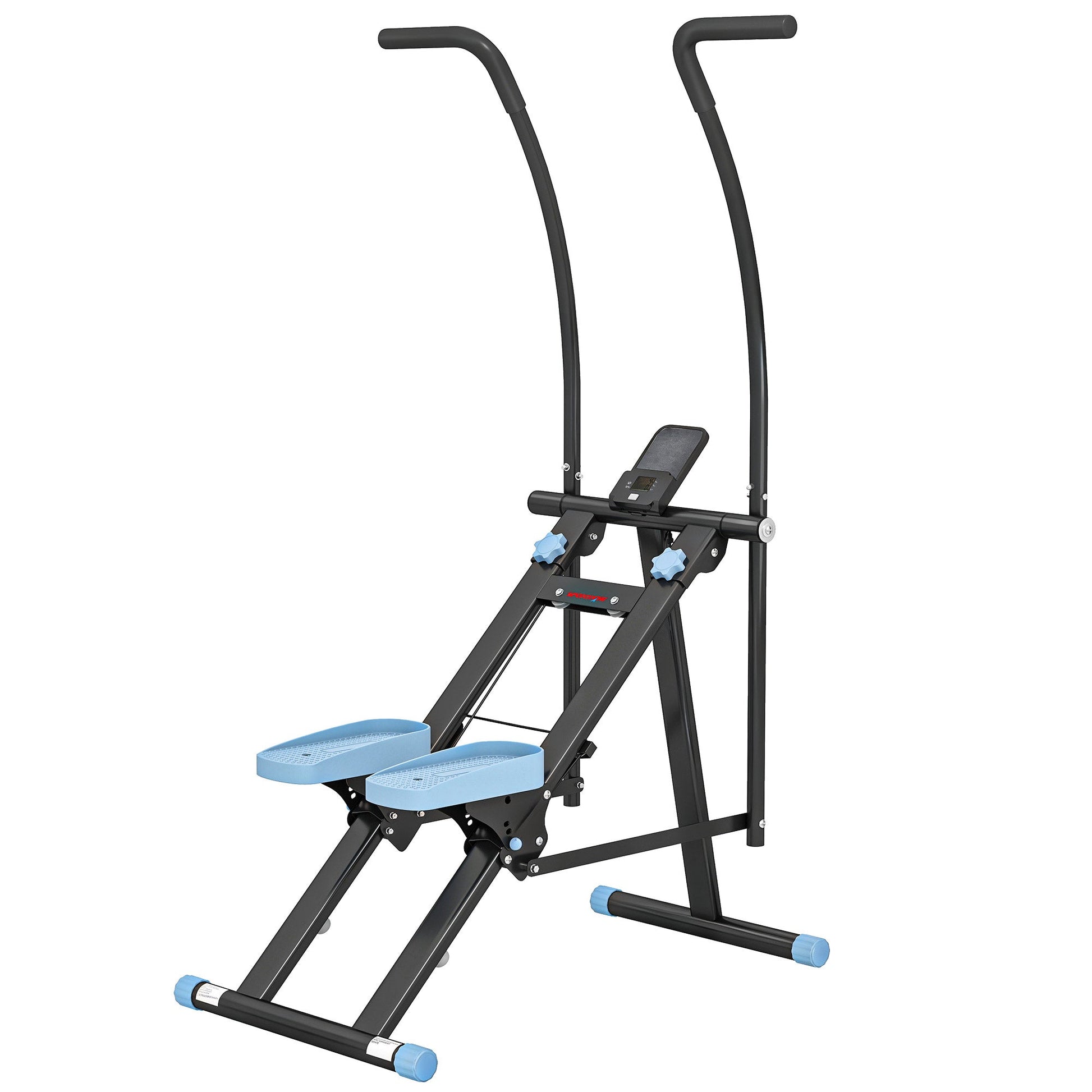 SPORTNOW Stair Stepper for Home Gym Exercise, Vertical Climber Machine with LCD Monitor & Adjustable Pedals for Workout -