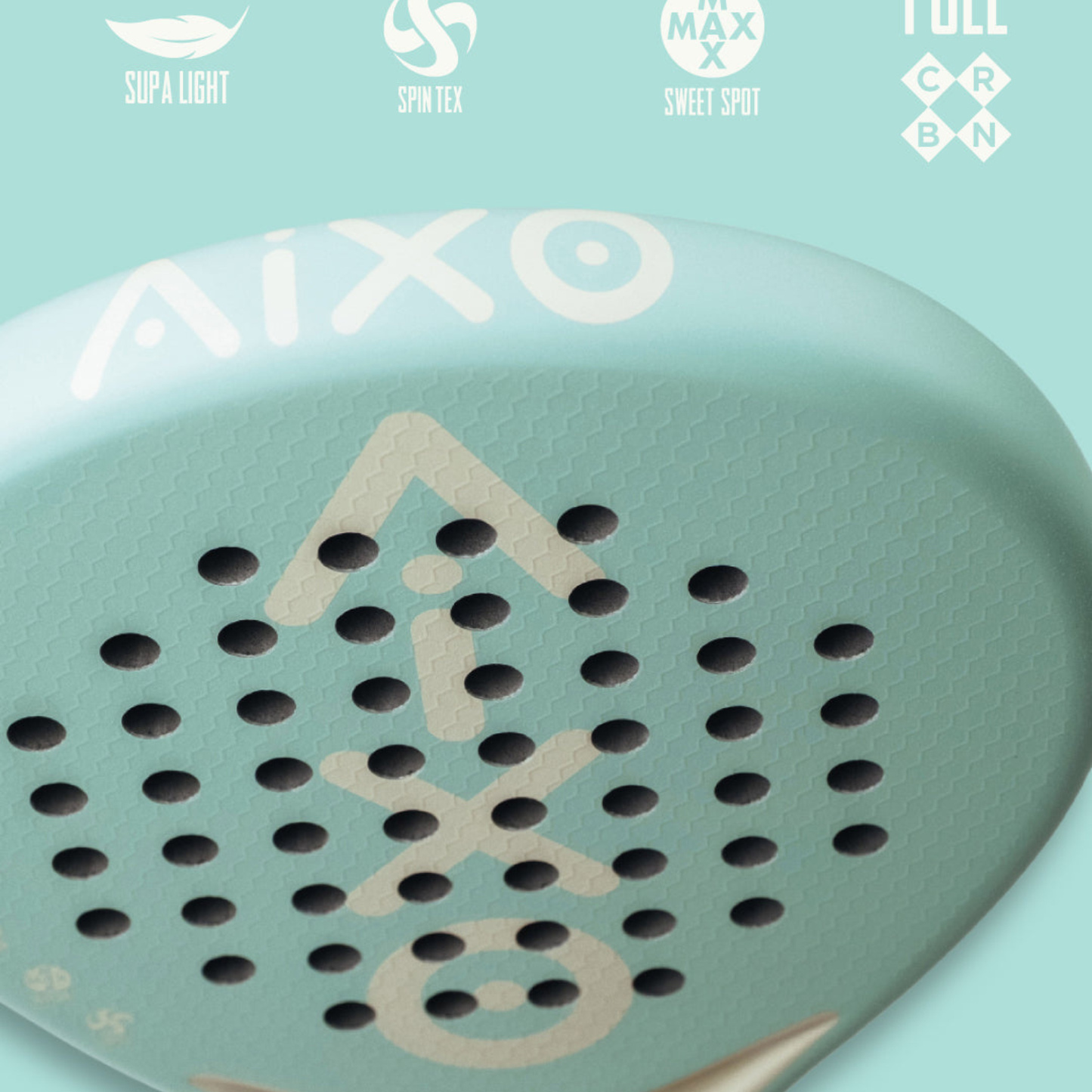 Aixo Pastel de Mint Ghost Padel Racket - Full Carbon - RL-B09 - Roesports