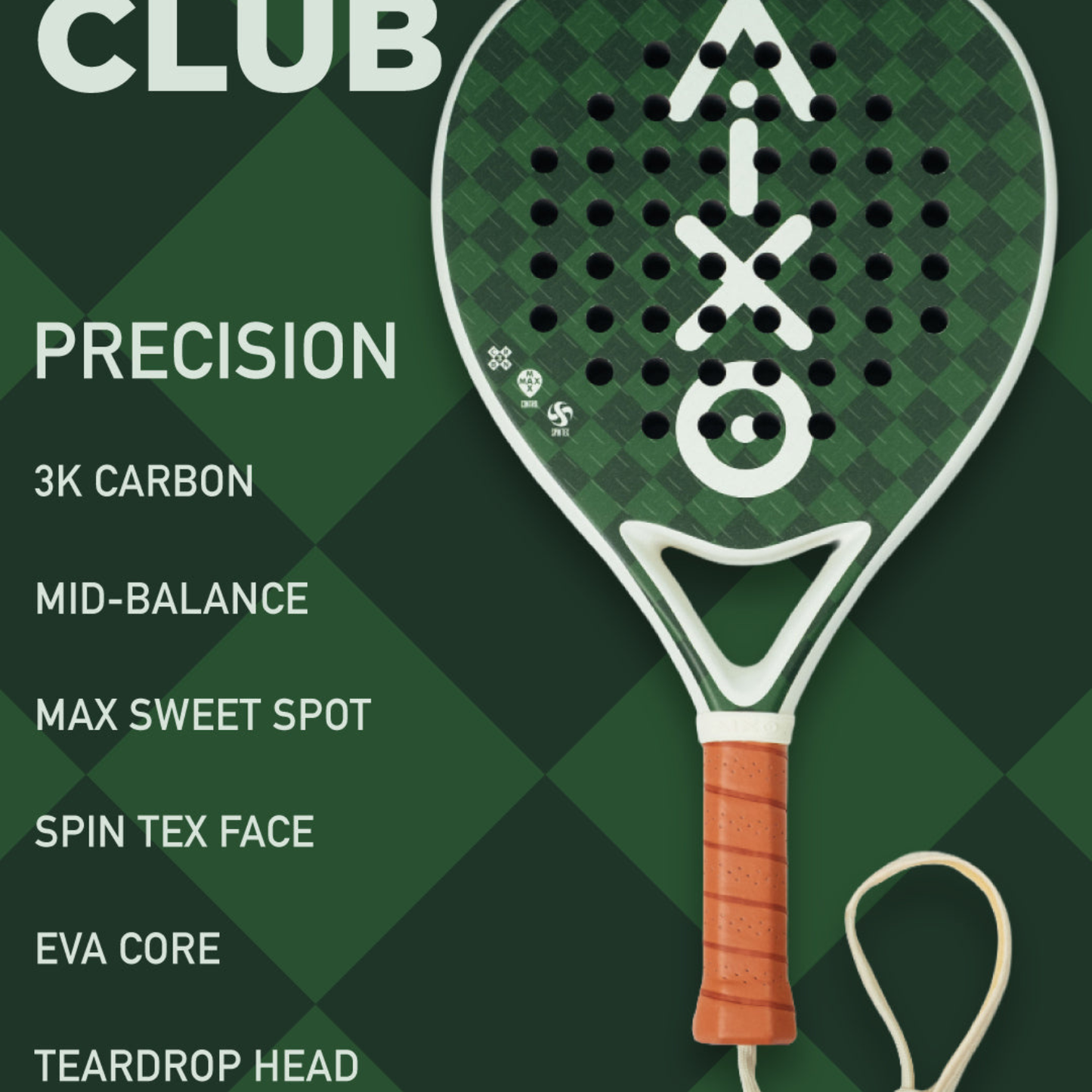 Aixo Country Club Padel Racket - 3k Carbon RL-B11 - Roesports