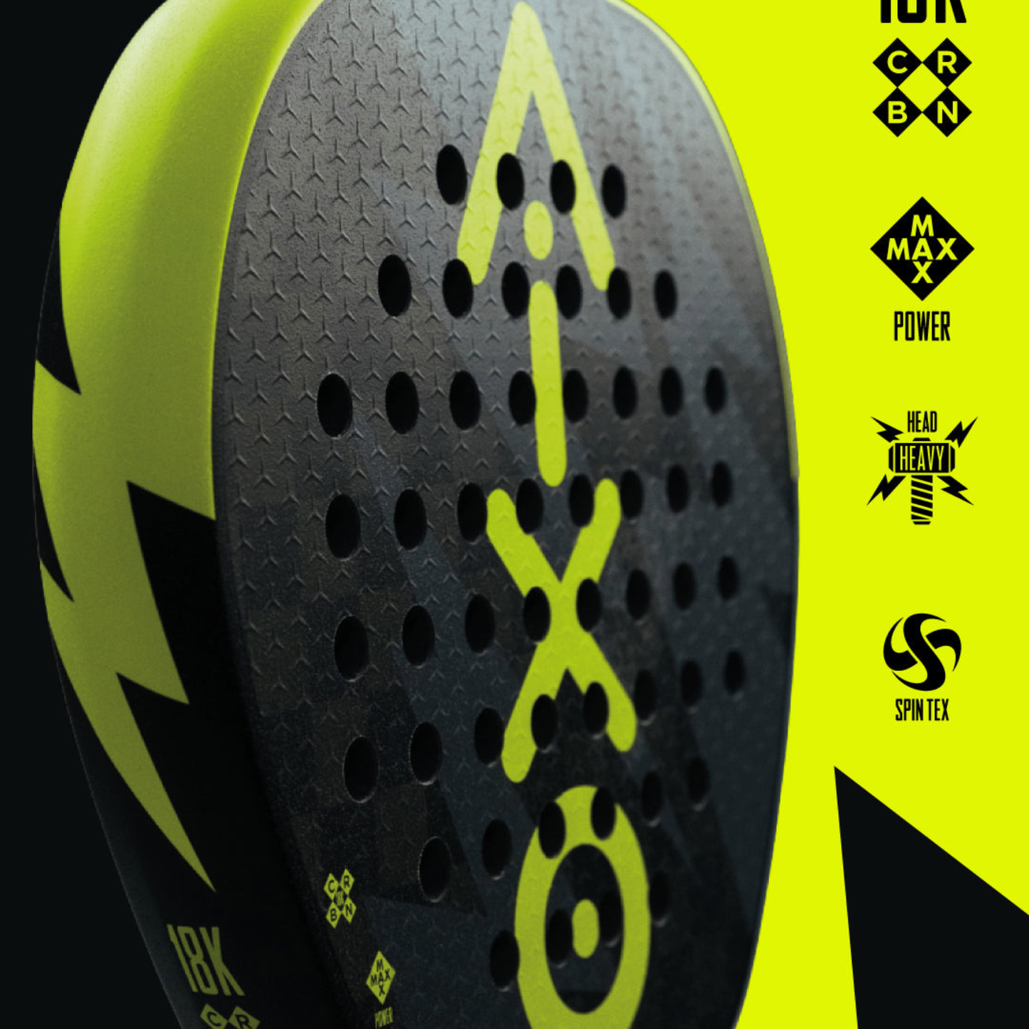 Aixo Insane Bolt Padel Racket 18k Carbon RL-B12 - Roesports