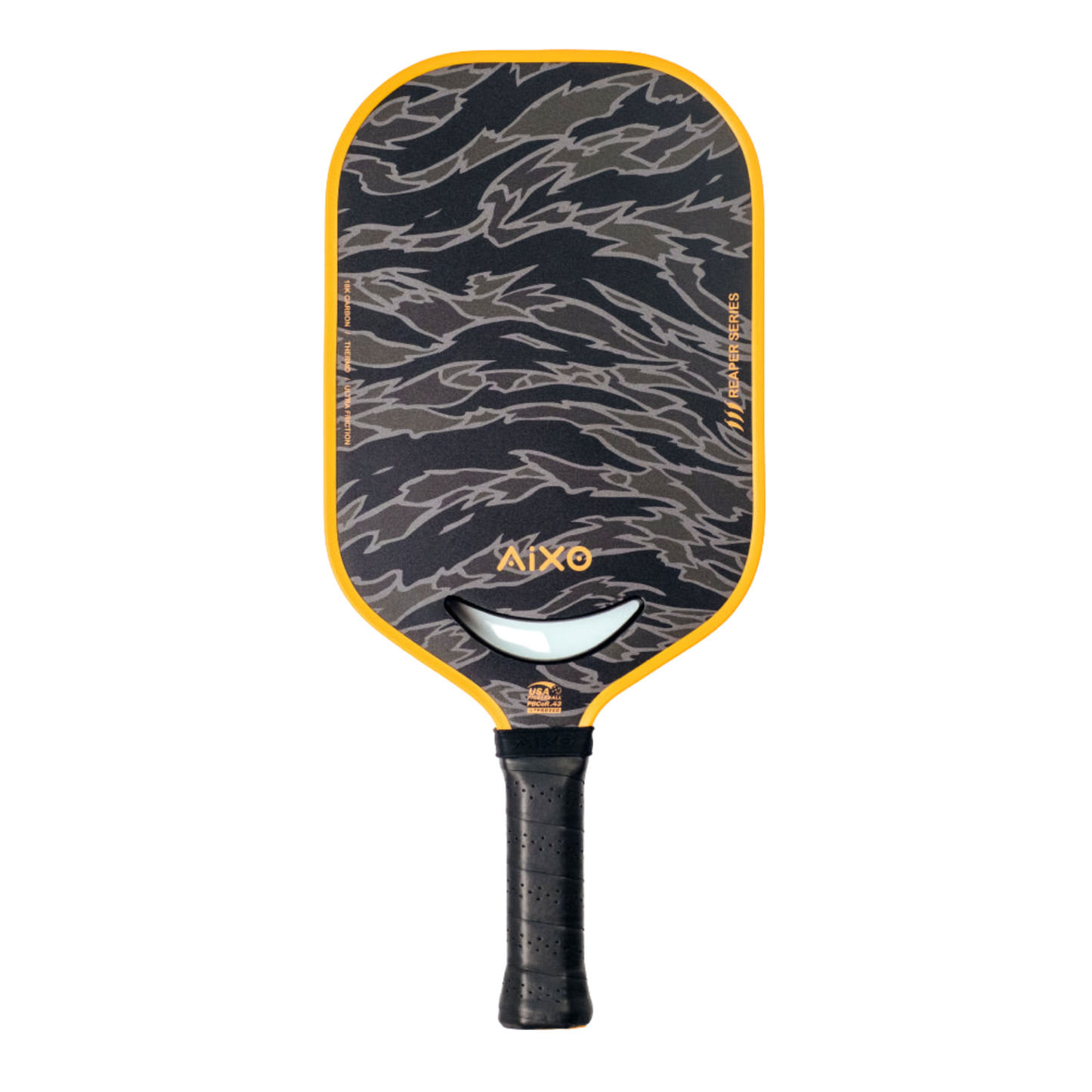 Aixo P14C Reaper Series Tiger King 18K Raw Carbon Pickleball Paddle - Roesports