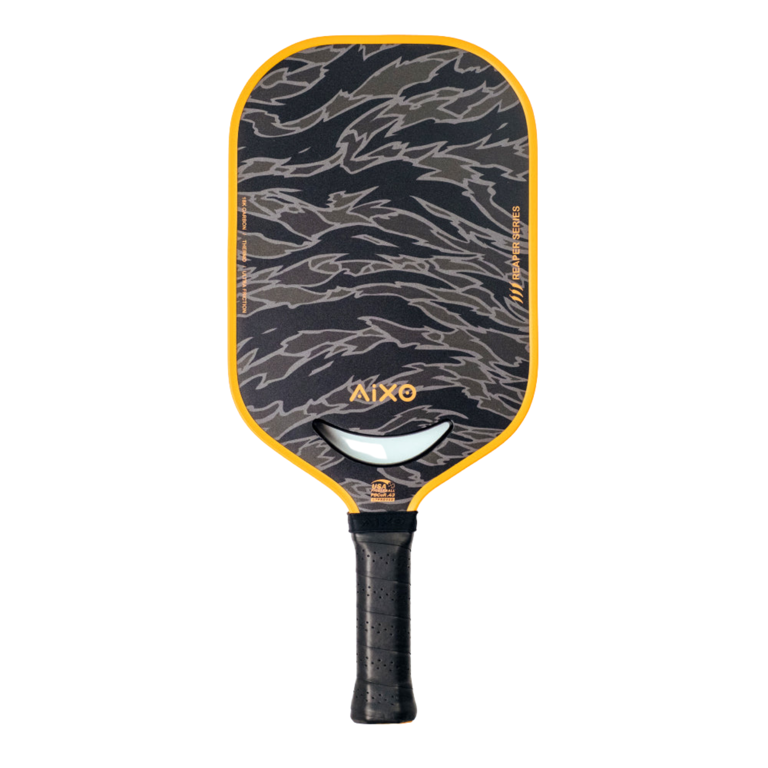 Aixo P14C Reaper Series Tiger King 18K Raw Carbon Pickleball Paddle - Roesports