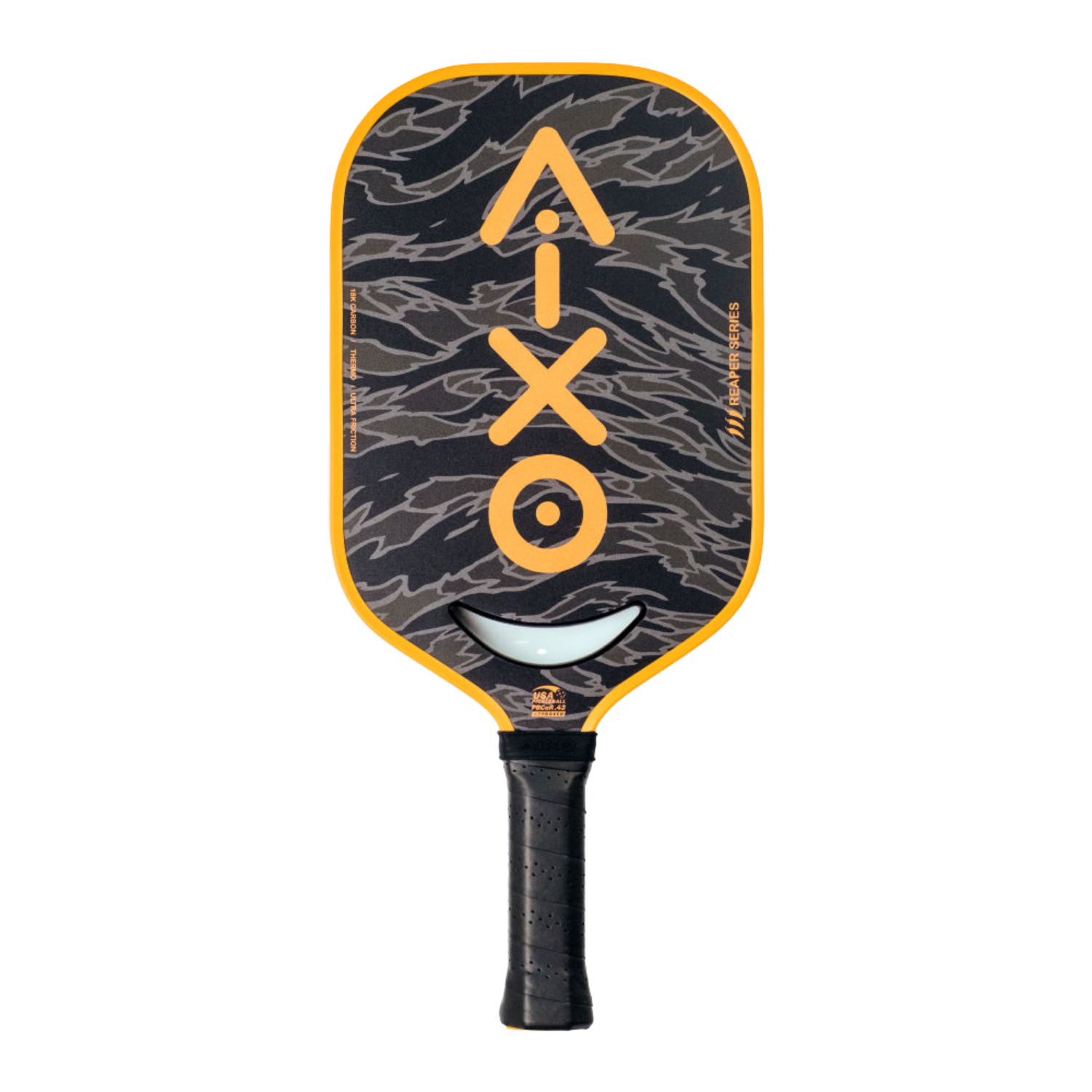 Aixo P14C Reaper Series Tiger King 18K Raw Carbon Pickleball Paddle - Roesports