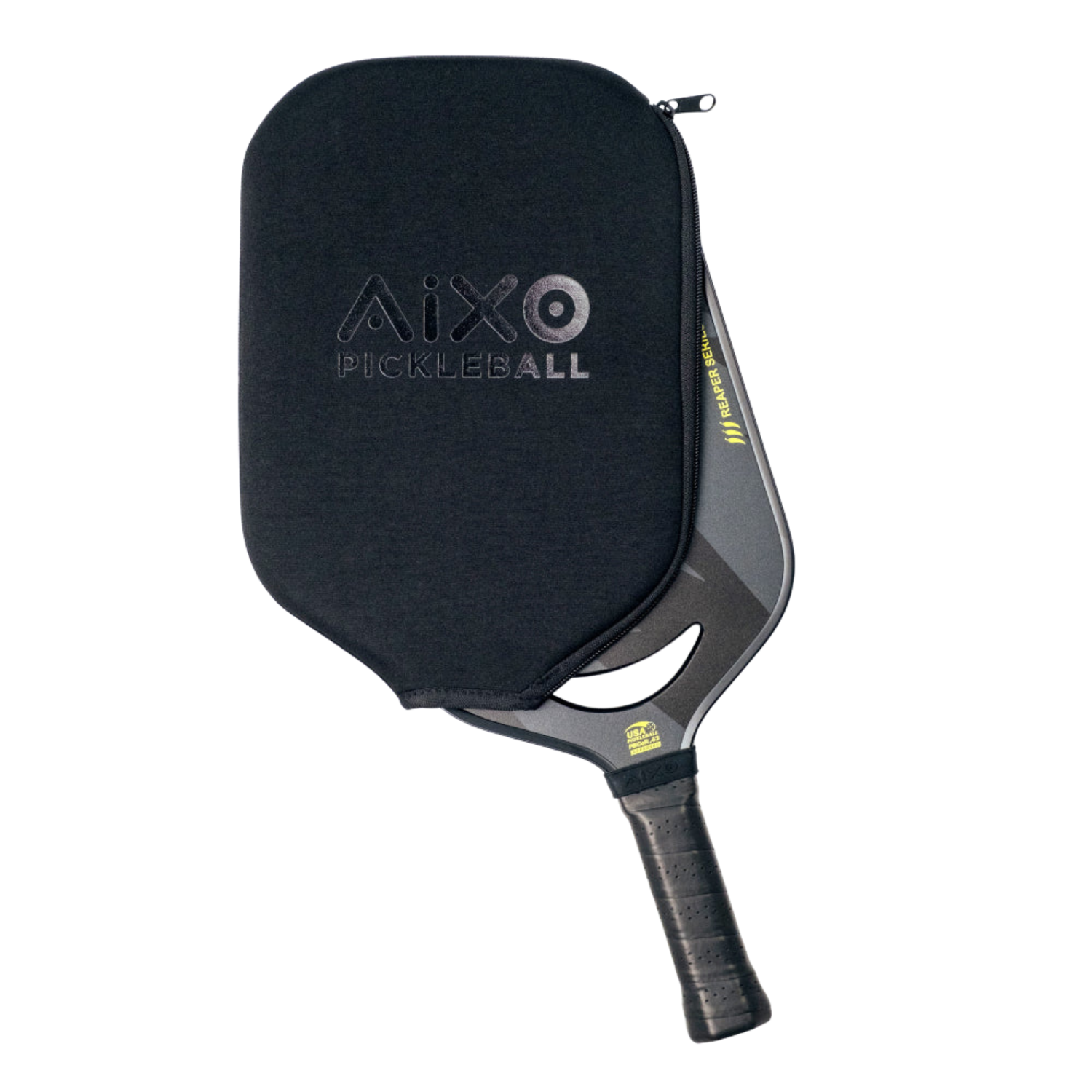 Aixo P14C Reaper Series Insane Bolt 18k Raw Carbon Pickleball Paddle - Roesports