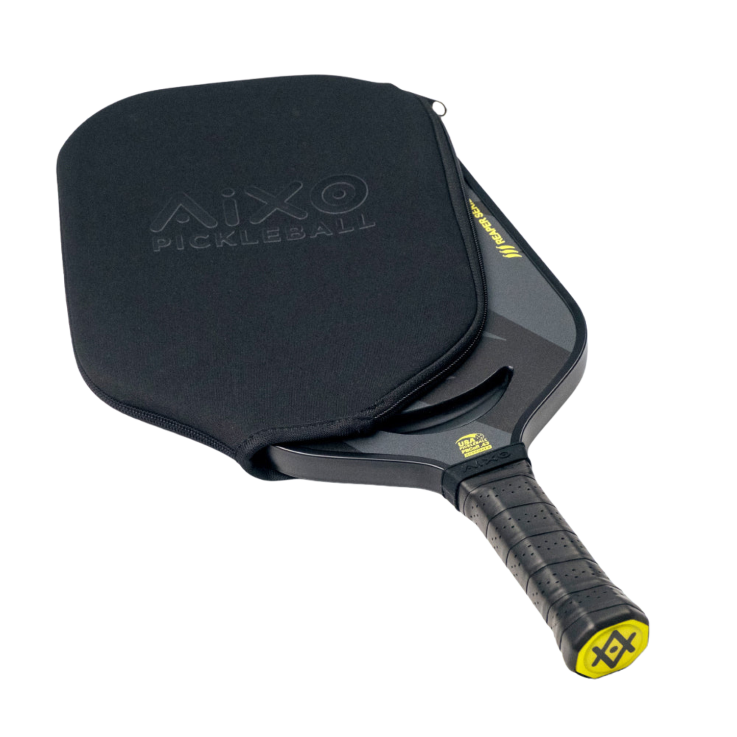 Aixo P14C Reaper Series Insane Bolt 18k Raw Carbon Pickleball Paddle - Roesports