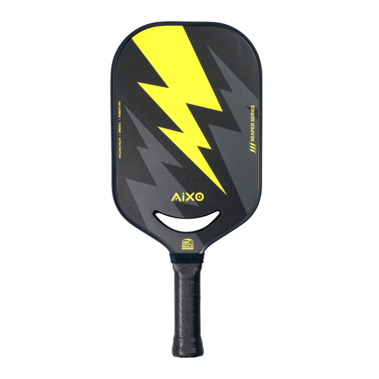 Aixo P14C Reaper Series Insane Bolt 18k Raw Carbon Pickleball Paddle - Roesports