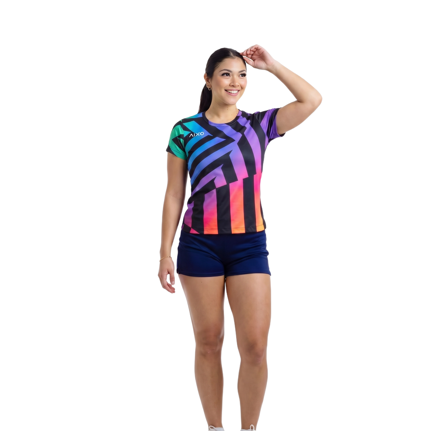 Aixo Rainbow Chaos Womens T-Shirt - Black - Roesports