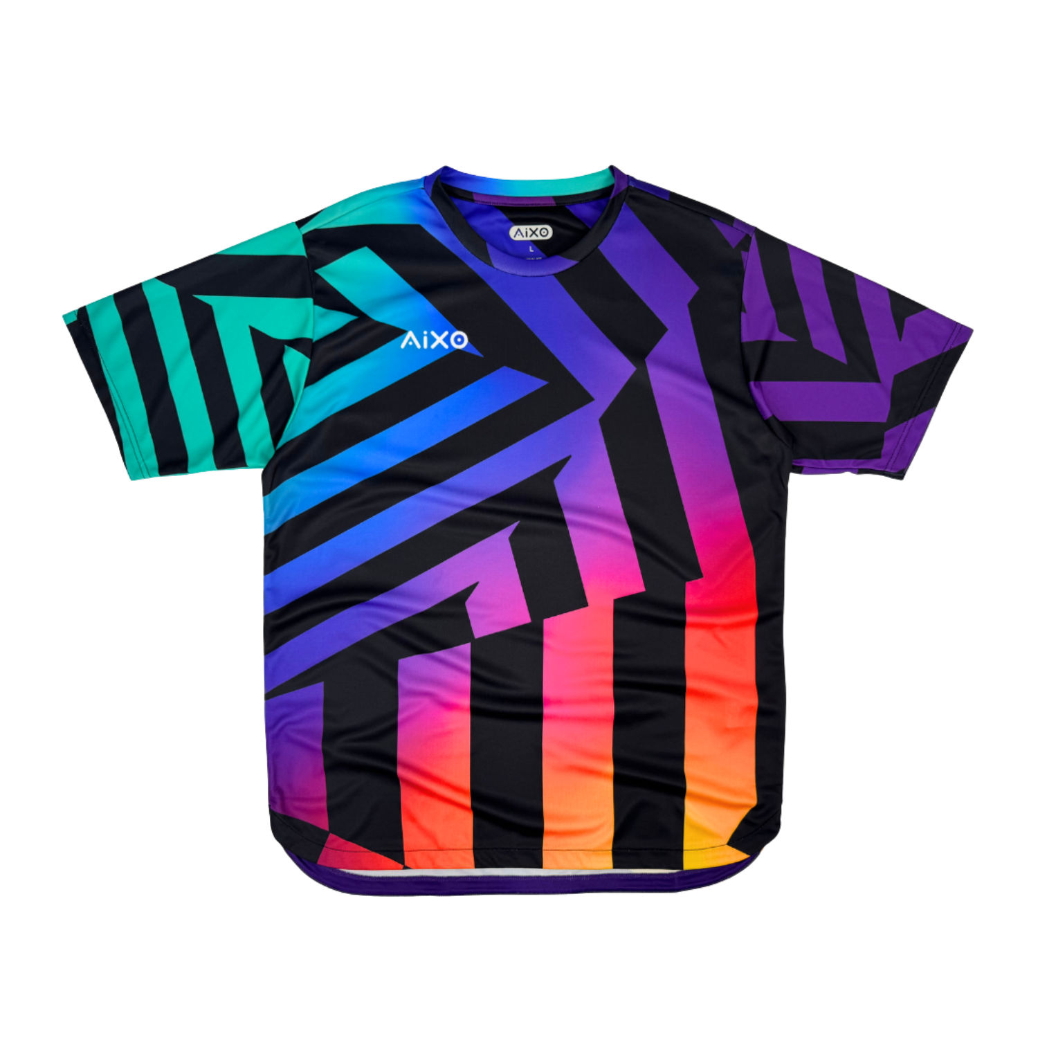 Aixo Rainbow Chaos Mens T-Shirt - Black - Roesports