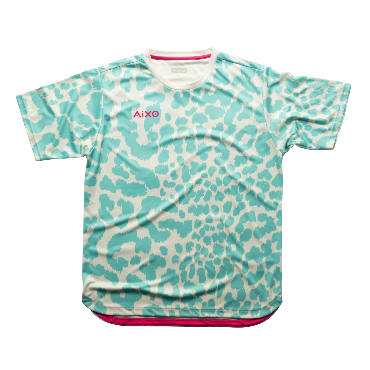 Aixo Leopard Mens T Shirt Ivory - Roesports