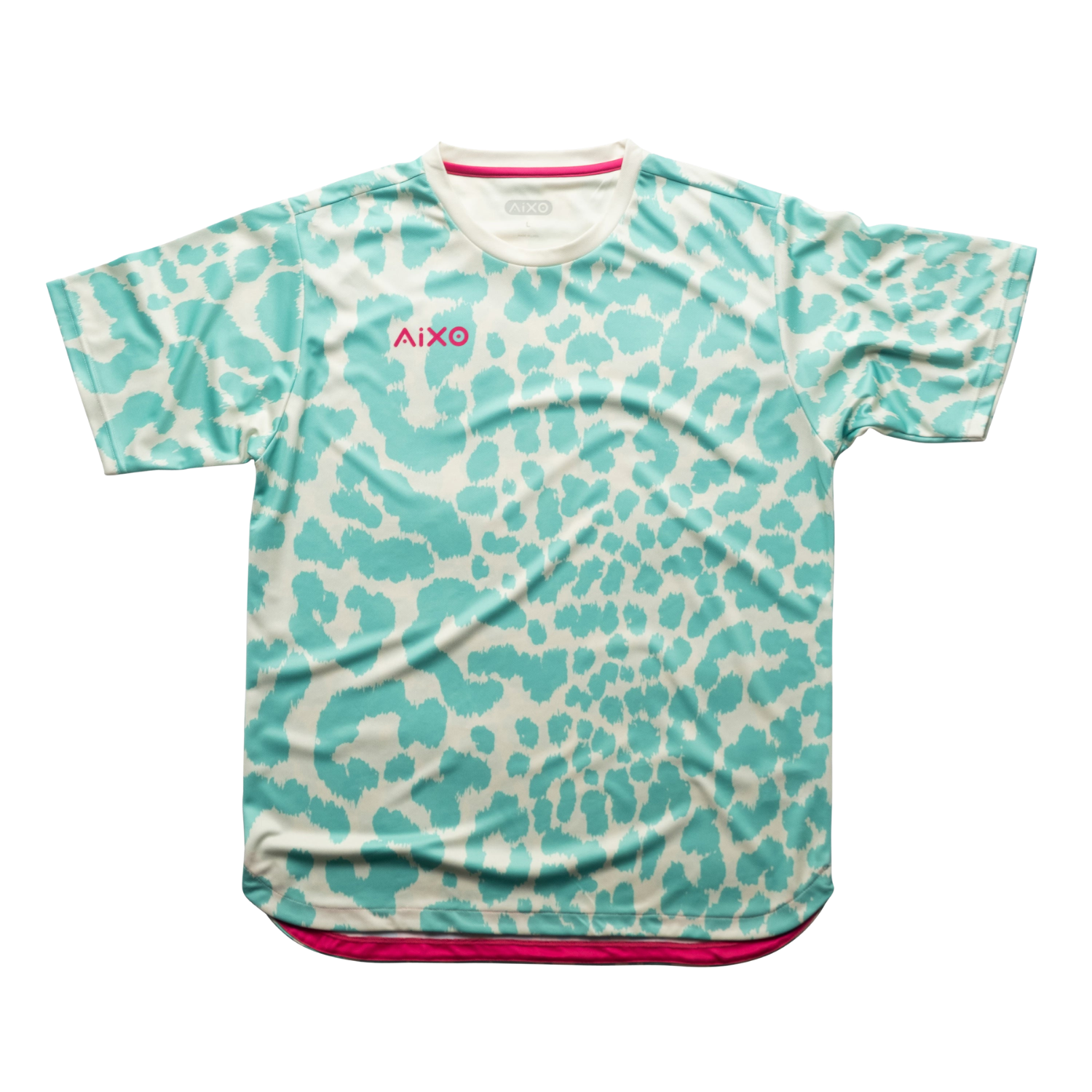 Aixo Leopard Mens T Shirt Ivory - Roesports