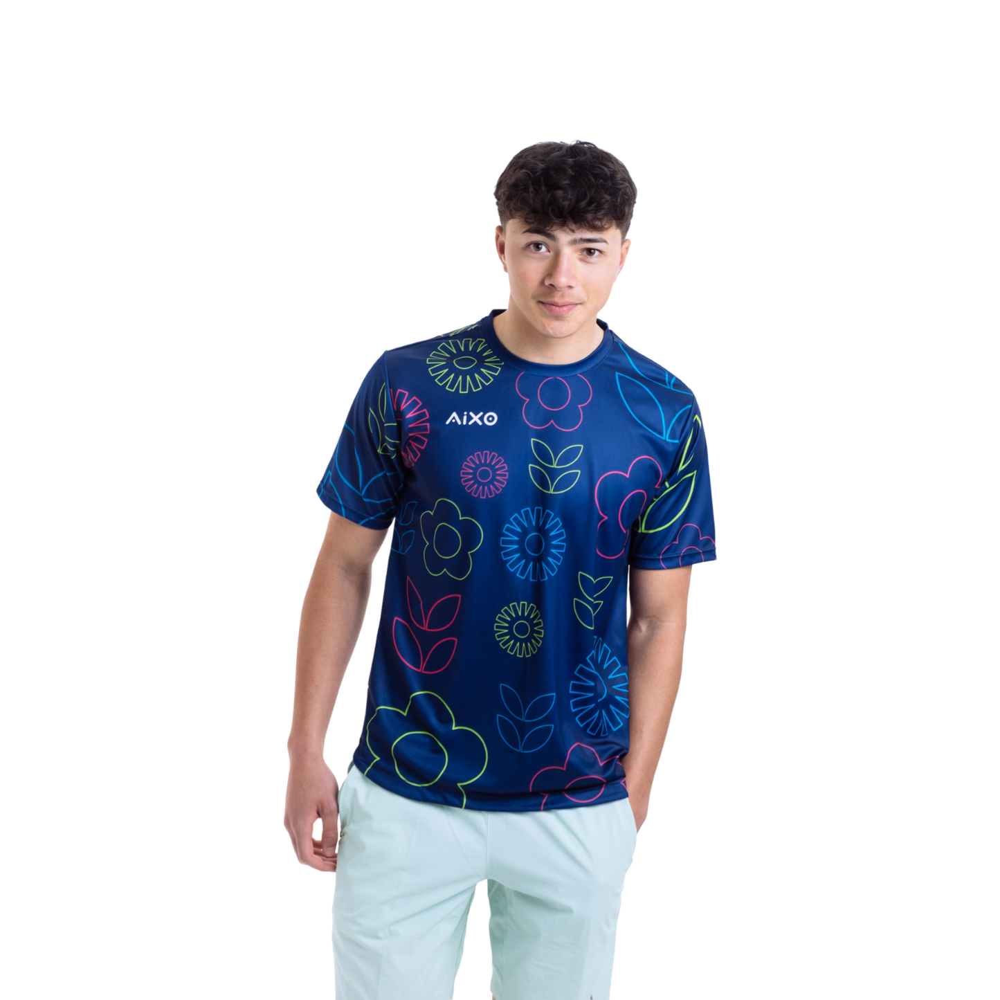 Aixo Spring Mens T Shirt Navy - Roesports