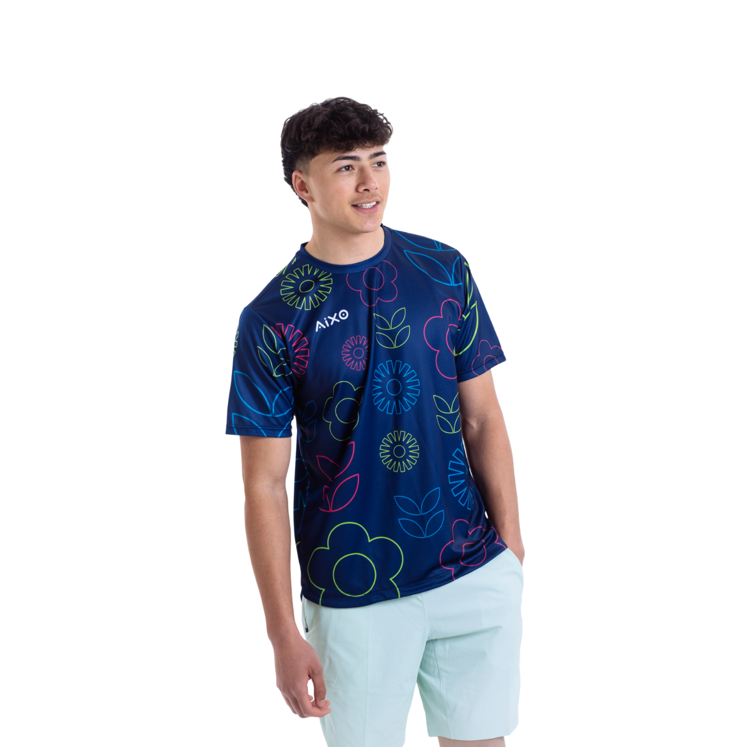 Aixo Spring Mens T Shirt Navy - Roesports