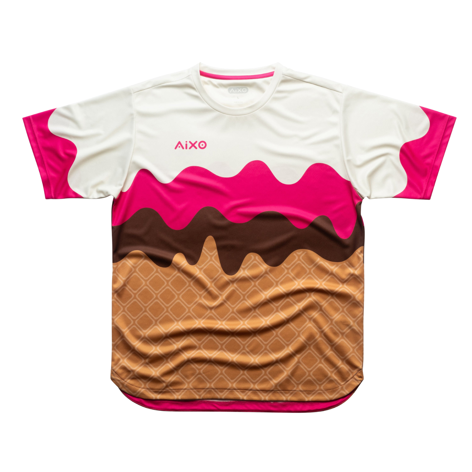Aixo Sundae Mens T Shirt Vanilla Raspberry Chocolate - Roesports