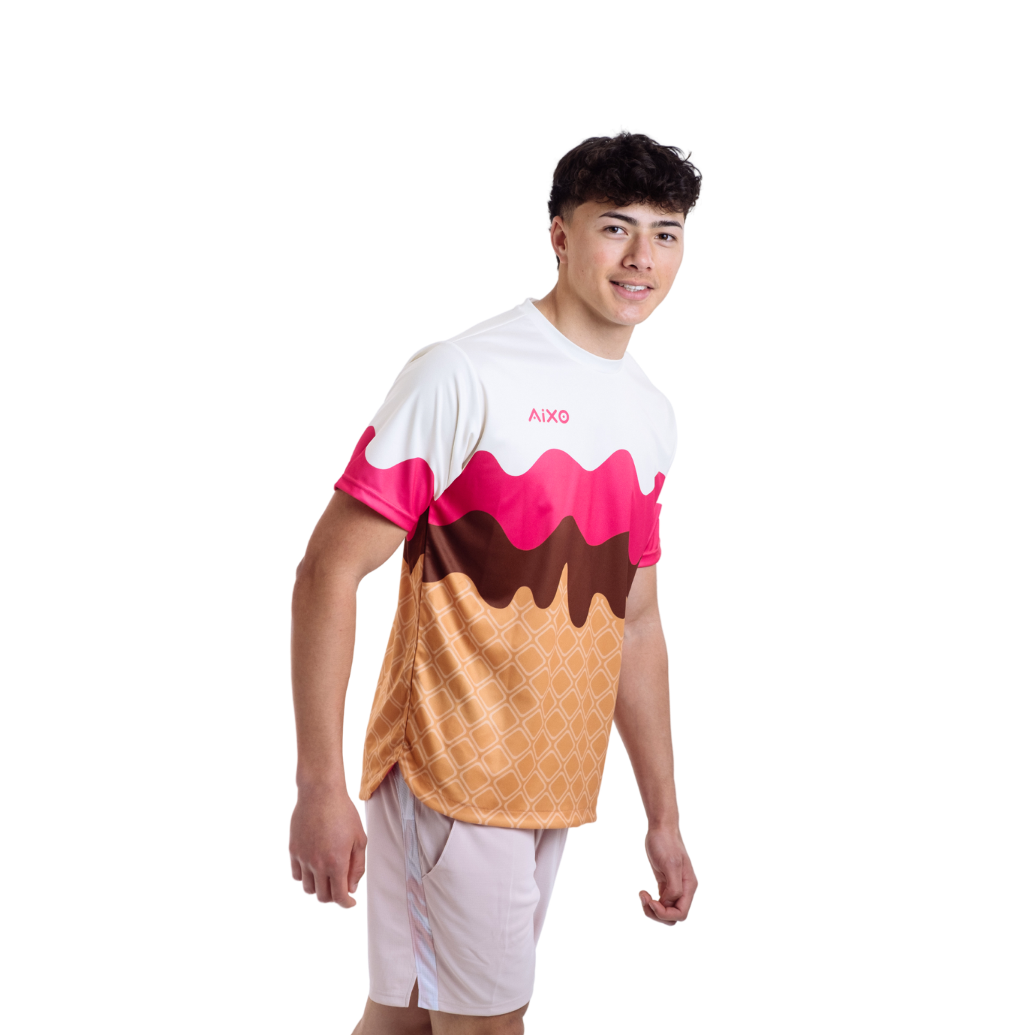Aixo Sundae Mens T Shirt Vanilla Raspberry Chocolate - Roesports