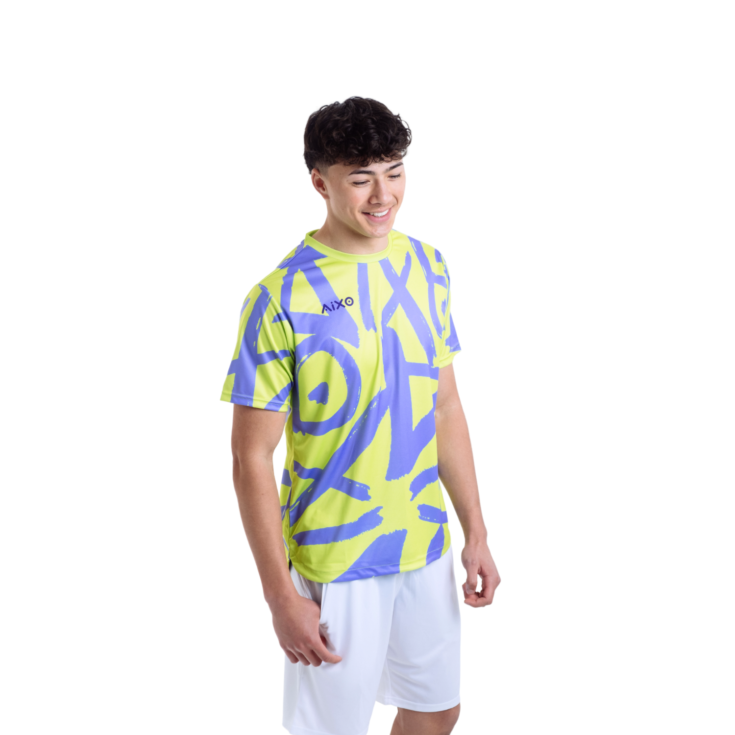 Aixo Tagged Mens T Shirt Lime - Roesports
