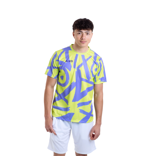 Aixo Tagged Mens T Shirt Lime - Roesports