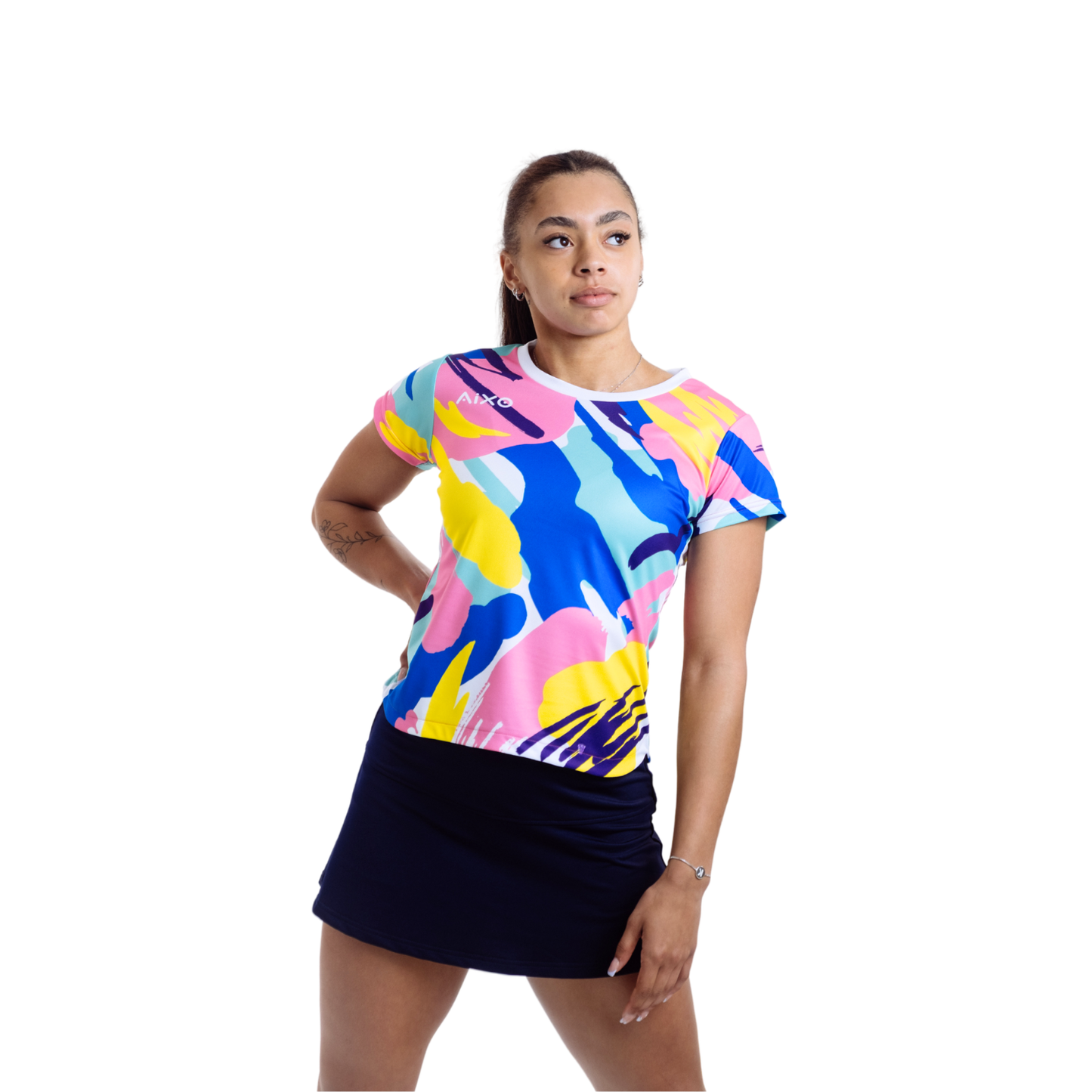 Aixo Abstract T-Shirt Womens (Multicolour) - Roesports