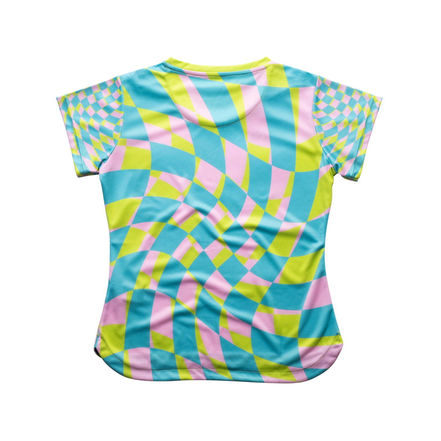 Aixo Checker Womens T Shirt Grey Check - Roesports