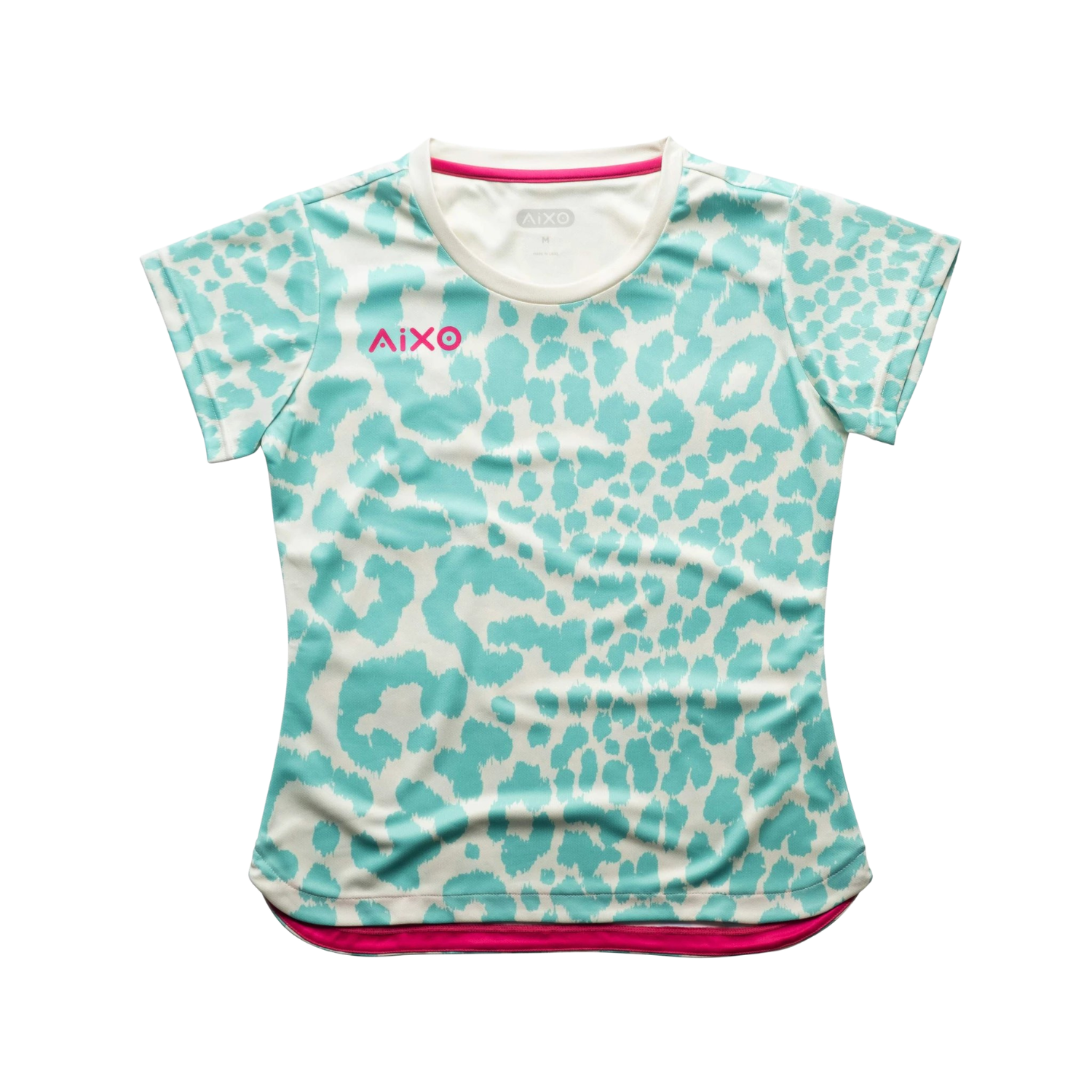 Aixo Leopard Womens T Shirt Ivory - Roesports