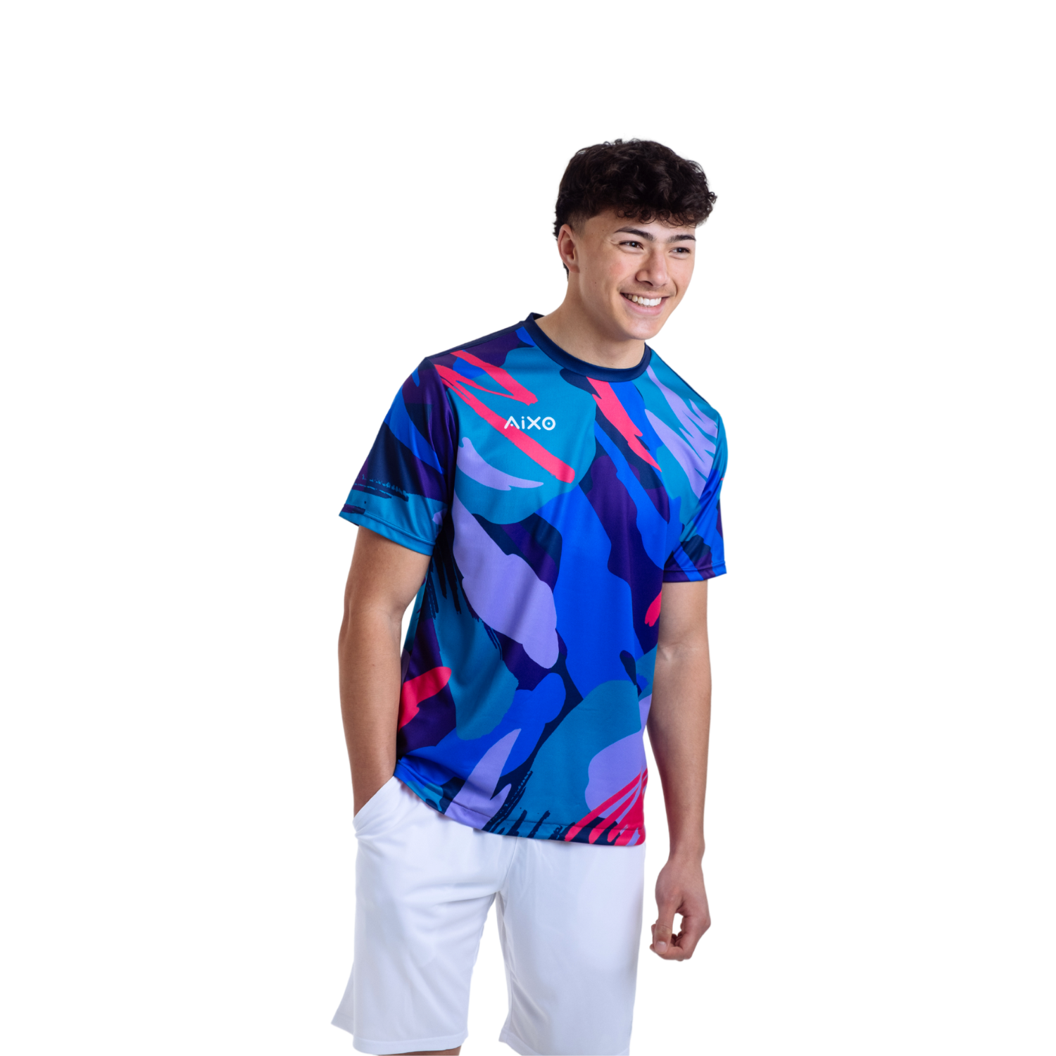 Aixo Abstract T-Shirt Mens (Multicolour Dark) - Roesports
