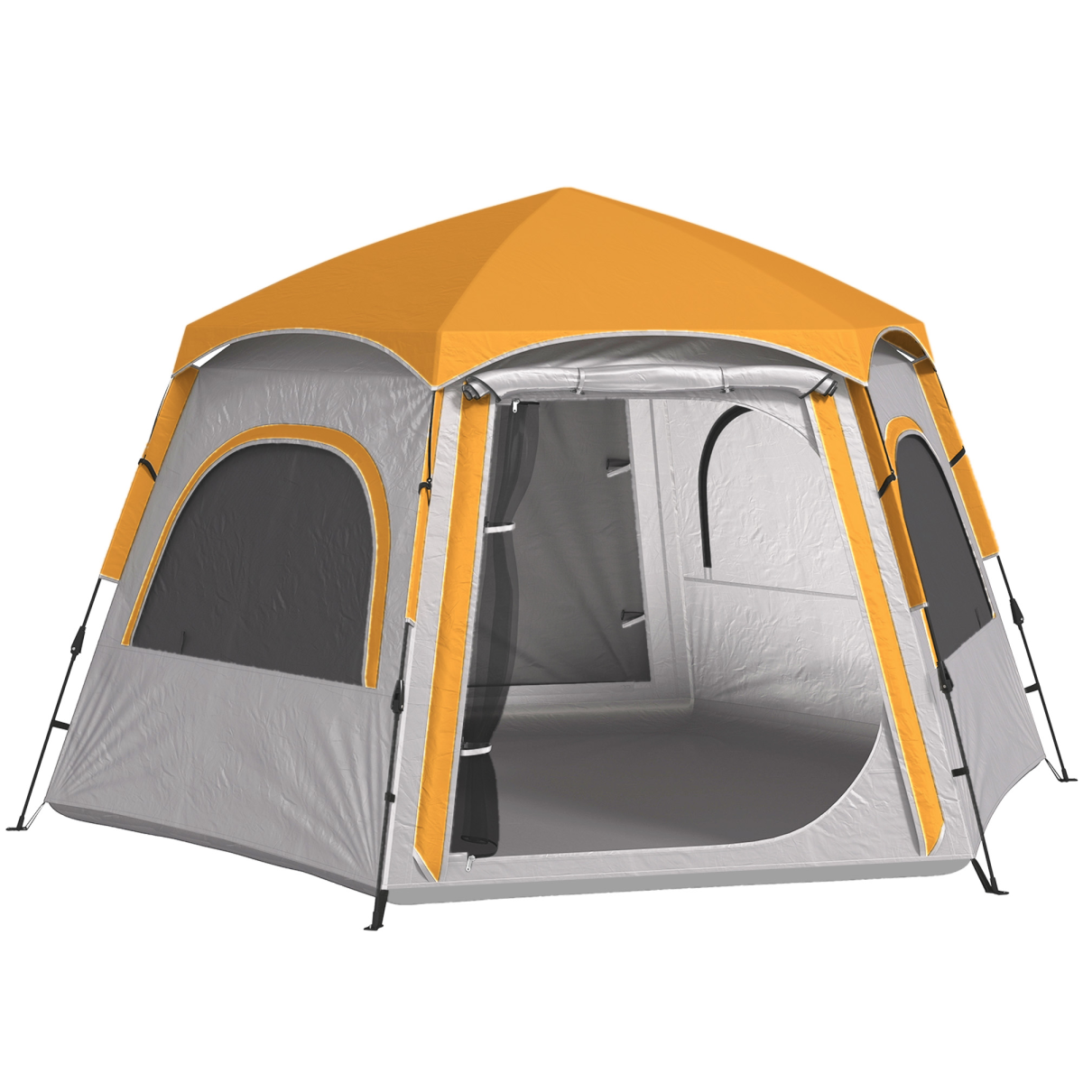 Outsunny Instant Camping Tent, 4 Person Easy Setup Dome Tent - Roesports