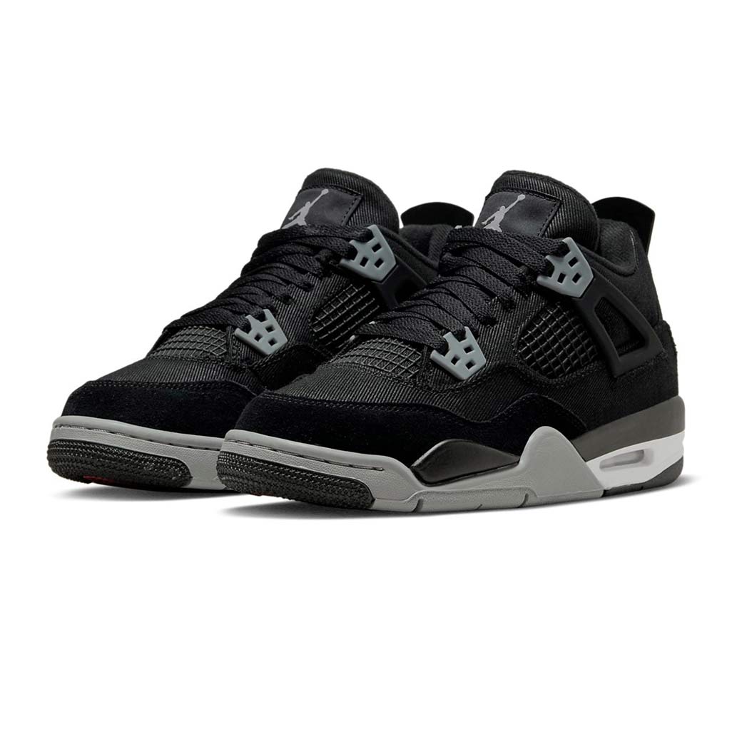 Air Jordan 4 Retro Black Canvas GS roesports
