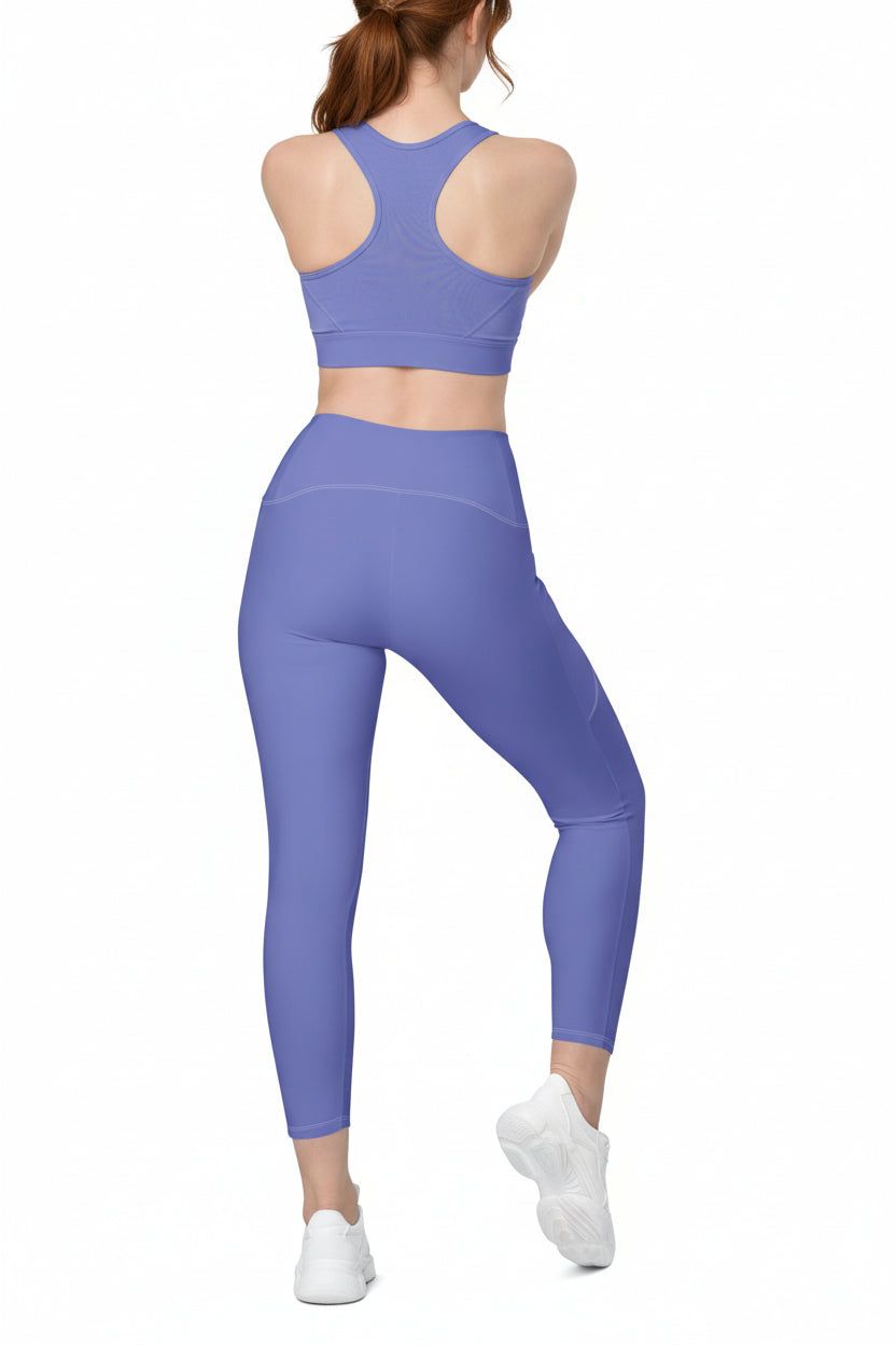 GymBumUK Slate Blue Pocket Leggings - Roesports