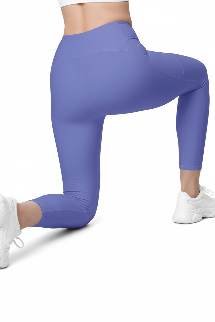GymBumUK Slate Blue Pocket Leggings - Roesports