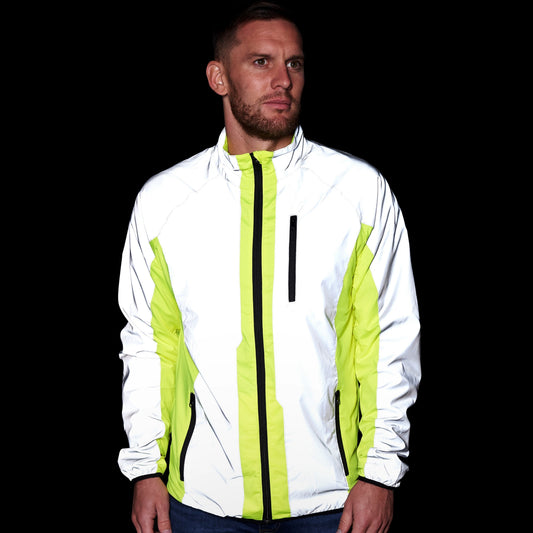 Hi Vis Reflective Running and Cycling Jacket | Reflective and Yellow - Roesports