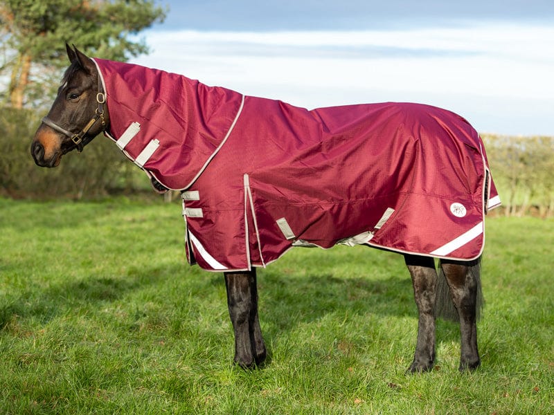 0g Detachable Neck Turnout Rug in Burgundy for Ultimate Comfort - roesports