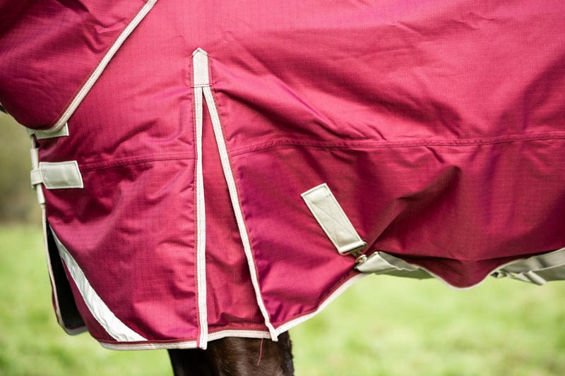 100g Detachable Neck Turnout Rug in Burgundy - Perfect for Cold Weather Protection - roesports