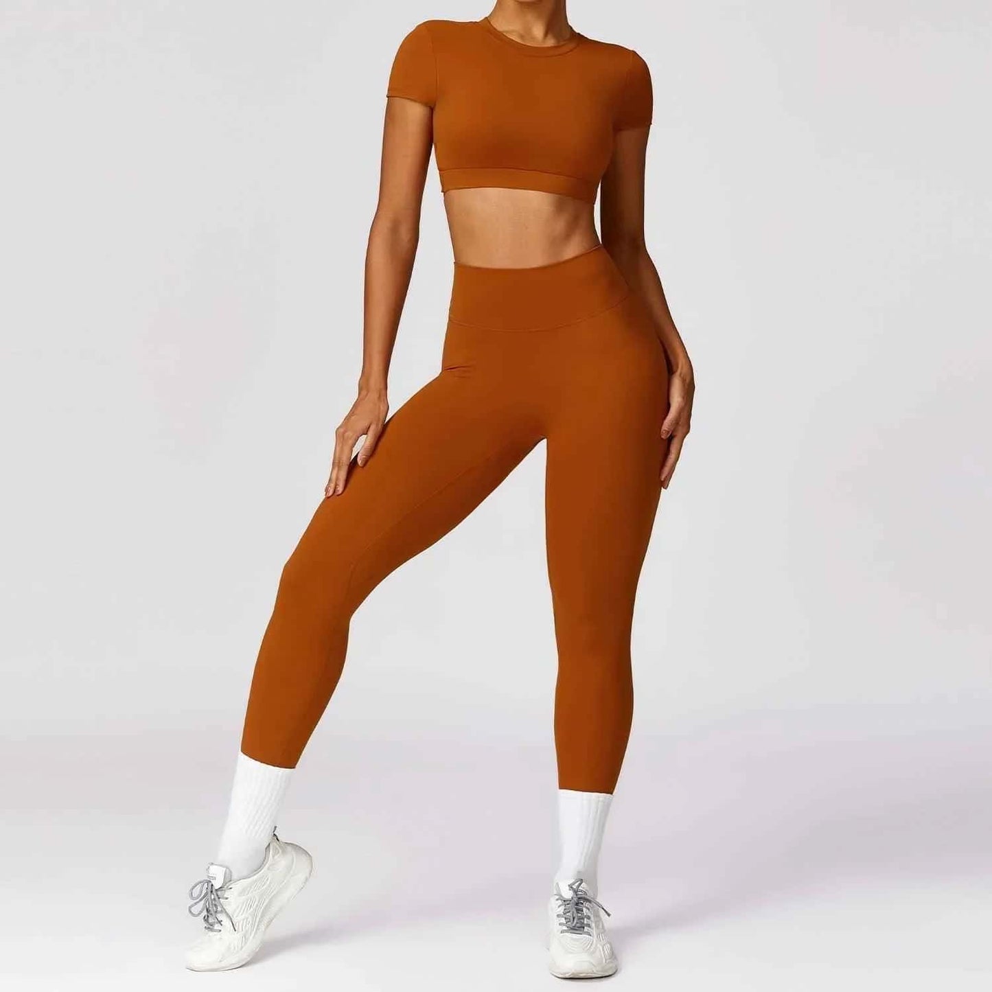 Women's Quick-Drying Workout Clothes - Brushed Back Skinny Running Sports Outerwear Suit roesports