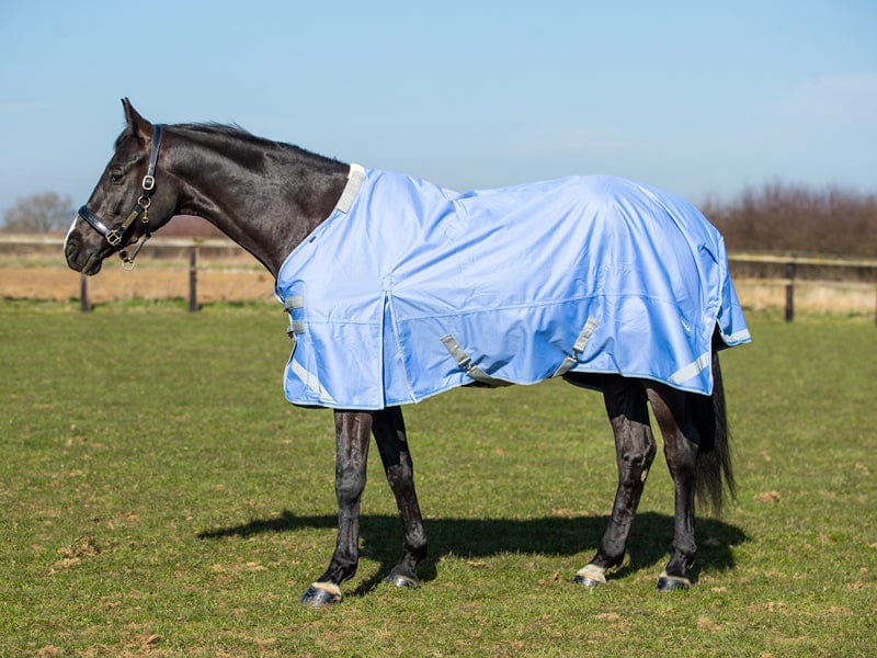 100g Detachable Neck Turnout Rug in Cornflower Blue for Ultimate Horse Comfort - roesports