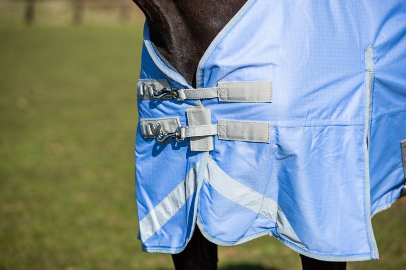 100g Detachable Neck Turnout Rug in Cornflower Blue for Ultimate Horse Comfort - roesports