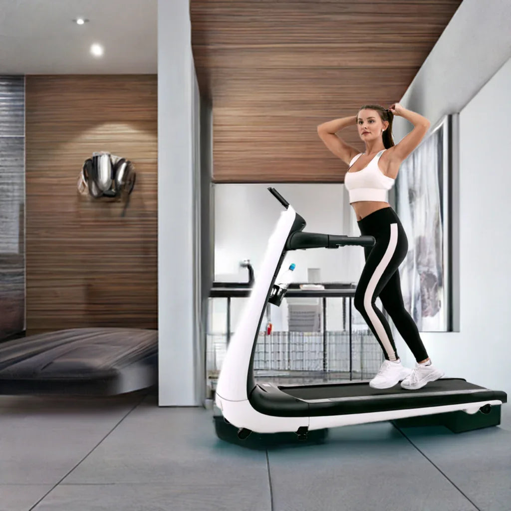 Compact Running Machine for Home Fitness | Fuji BeHealthy Foldable Smart Treadmill | Led Touch Screen Console roesports
