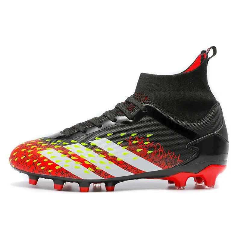 High Ankle Turf Football Boots for Men - Affordable Indoor Soccer Shoes with Rubber Sole - roesports