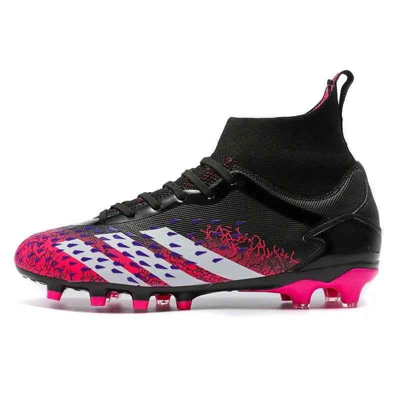 High Ankle Turf Football Boots for Men - Affordable Indoor Soccer Shoes with Rubber Sole - roesports
