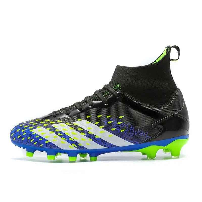 High Ankle Turf Football Boots for Men - Affordable Indoor Soccer Shoes with Rubber Sole - roesports