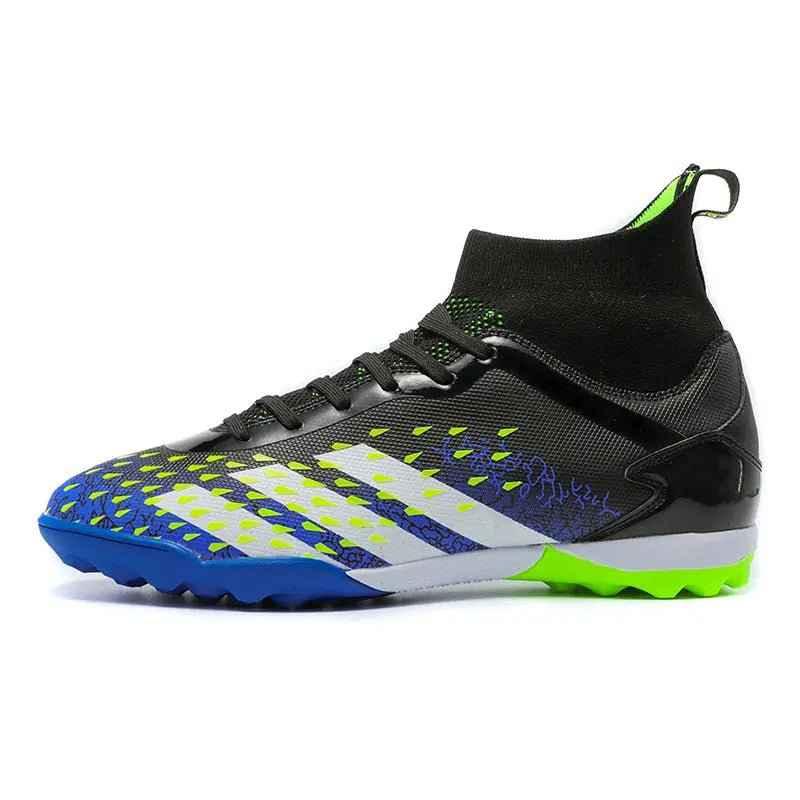 High Ankle Turf Football Boots for Men - Affordable Indoor Soccer Shoes with Rubber Sole - roesports